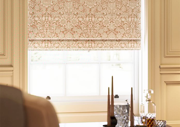 William Morris At Home Sunflower, Madder - Twist&Fit Roman Blind - Image 5